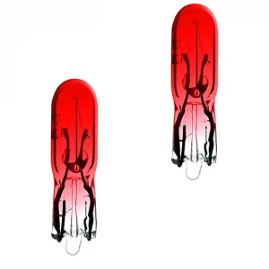 2 x Birne Glassockel Lampe T05 12V 1,2W Rot KFZ Mofa Moped Motorrad Armaturen Kostenloser Rückversand
