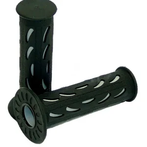 Kracherpreis Lenkergriffe Gummi/Silikon Griffe schwarz grau 22+24mm / 115 mm Mofa Moped