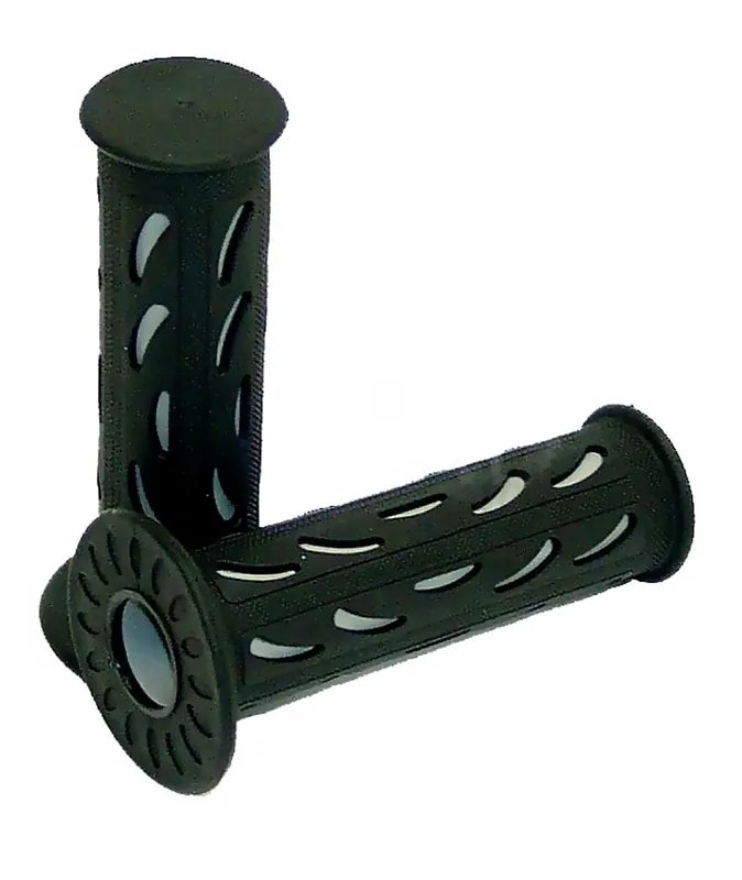 Kracherpreis Lenkergriffe Gummi/Silikon Griffe schwarz grau 22+24mm / 115 mm Mofa Moped