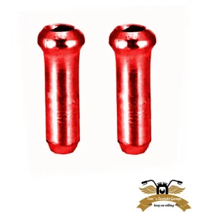 2 x Bowdenzug Endkappe rot 12 mm Ø 2 mm Mofa Moped anti ausfrans Knallerangebot