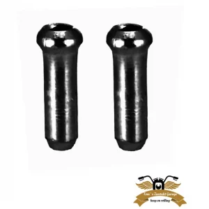 2 x Bowdenzug Endkappe schwarz 12 mm Ø 2 mm Mofa Moped Schaltzug Bremszug Kostenloser Rückversand