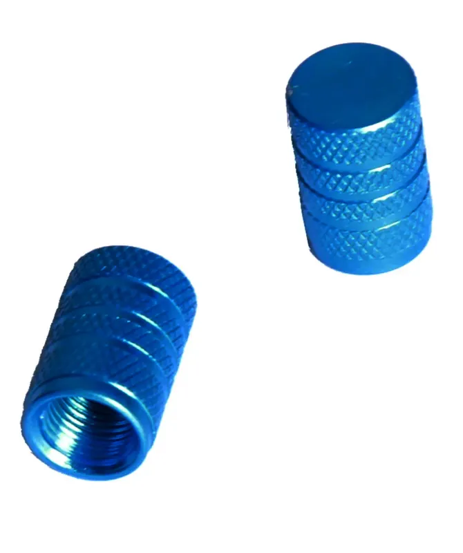 2 x Ventilkappe Aluminium blau Mofa Moped KFZ Direkt Vom Hersteller