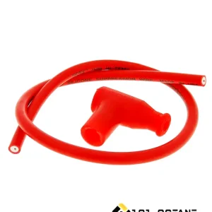 Günstig Zündkabel Ø 7mm Silikon rot mit Zündkerzenstecker Racing -101 Octane-