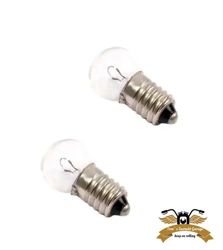 Sale 2 X Birne Lampe Mofa Moped Schraubgewinde E10 12V 0,4W 11x24 mm