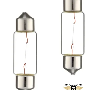 Top-Angebot 2 Stück Soffitte 10x36mm 6V 10W klar Birne Mofa Moped Mokick Glühbirne Lampe