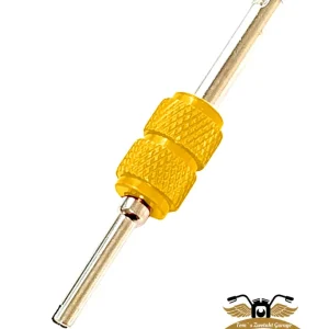 Ventilausdreher Eindreher Ventilschlüssel Ventilschrauber Stahl goldfarben Doppelkopf Super-Preis