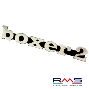 Expressversand Embleme Schriftzug Piaggio Boxer 2 Seitendeckel Metall 145mm