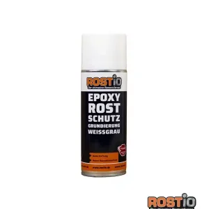Ausverkauf Epoxy Rostschutz Spray von Rostio weiß-grau 400ml