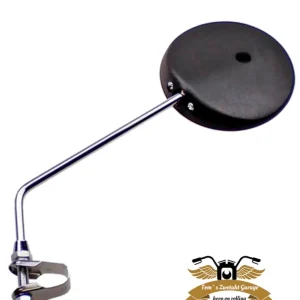 Rückspiegel chrom / schwarz universal Klemmbefestigung Mofa Moped Spiegel 102mm 22mm Rohr Kostenfreie Lieferung