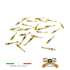 Neue Ware 2 x Ventil Ventileinsatz lang Made in Italy Mofa Moped Mokick KFZ Messing