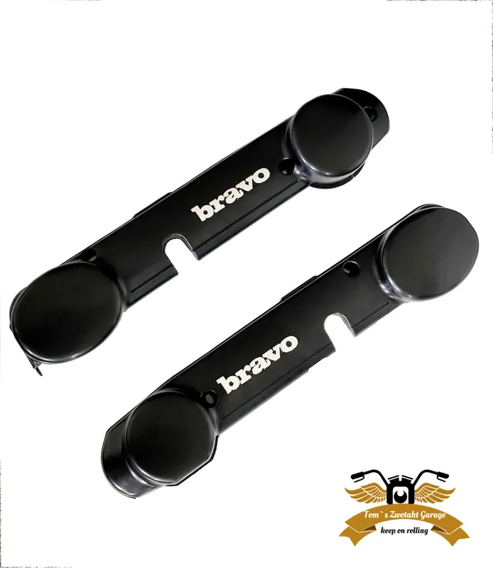 Seitendeckel Piaggio Bravo schwarz mit Embleme Mono- / Varioantrieb Zertifiziert