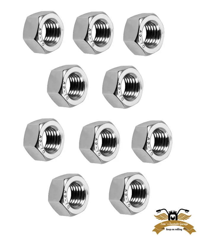 Schneller Versand 4 x Sechskantmutter M2,5 Edelstahl DIN 934 A2 V2A rostfrei Moped Mofa Mokick