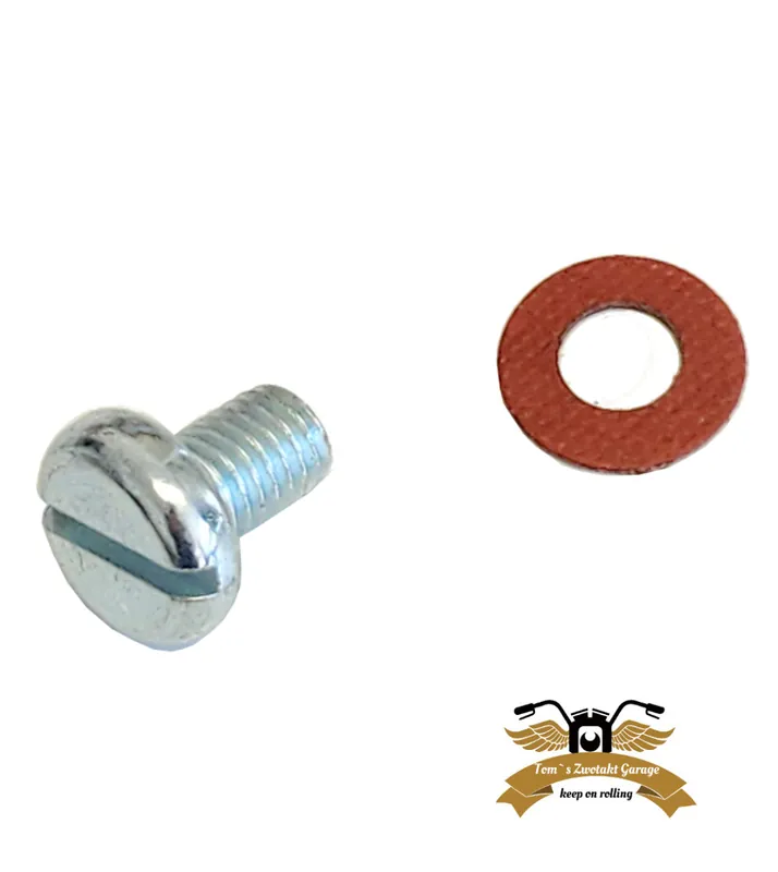 Ölschraube Ciao DIN 85 M8 mit großem Kopf Schraube Getriebe Öl Bravo, SI Super-Preis