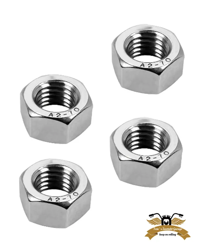 Garantierte Lieferung 4x Sechskantmutter M7 Edelstahl DIN 934 A2 V2A rostfrei Moped Mofa Mokick