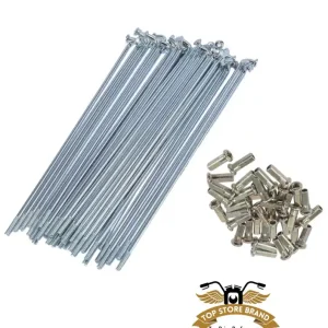 36 x Speichen verzinkt mit Nippel 36 St. 160 mm x 3,2 mm 90 Grad Kostenloser Rückversand