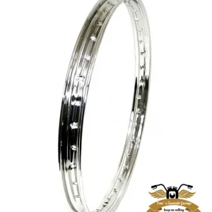 Mofa Moped Felge 1,35 x 19 Zoll verchromt mit Steg 6,3mm Loch Felgenring Kostenfreie Lieferung