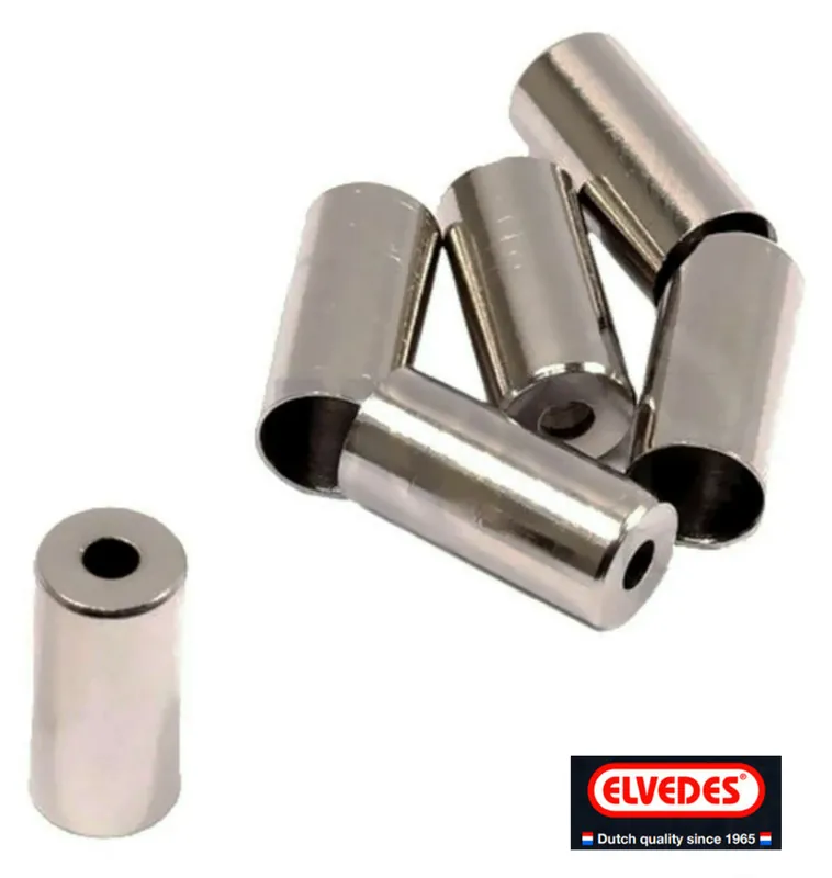 Heißes Angebot Endkappe Bowdenzug CNC Messing Ø 4,5mm verchromt Endhülse Bowdenzugkappe