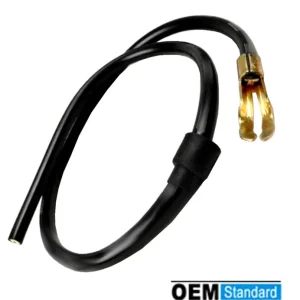Kostenloser Versand Zündkabel 60cm Ø 7mm schwarz mit Tülle und Öse 7mm -OEM-