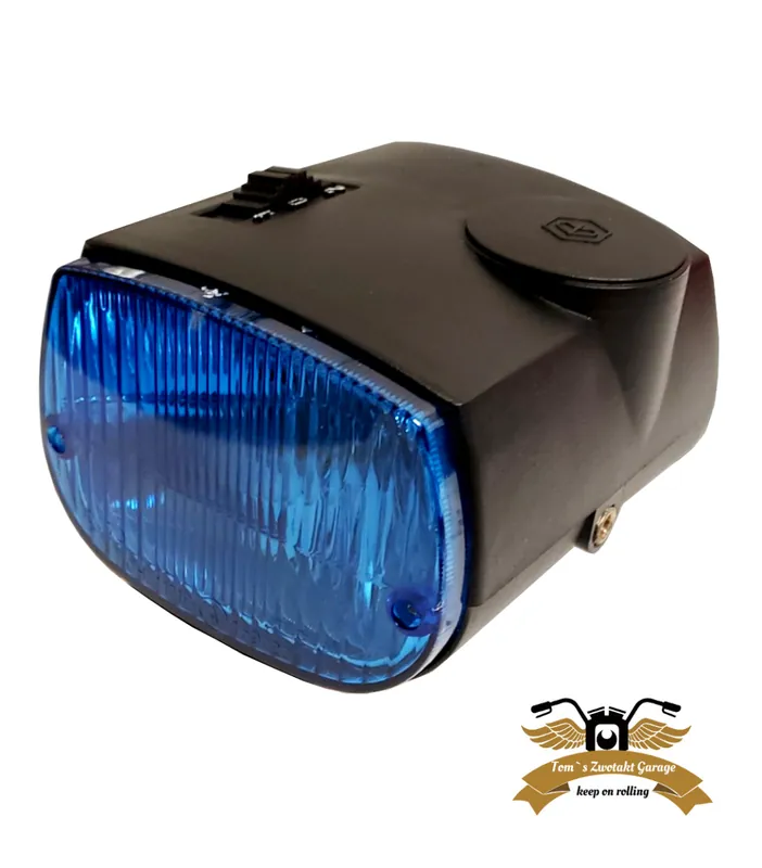 Scheinwerfer Frontscheinwerfer 2-Wege blaue Streuscheibe Piaggio Ciao P PX Ausverkauf