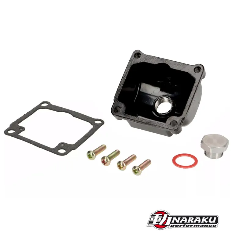 Direktkauf Schwimmerkammer PHBG Aluminium schwarz -Racing- / Ablaßschraube -Naraku-