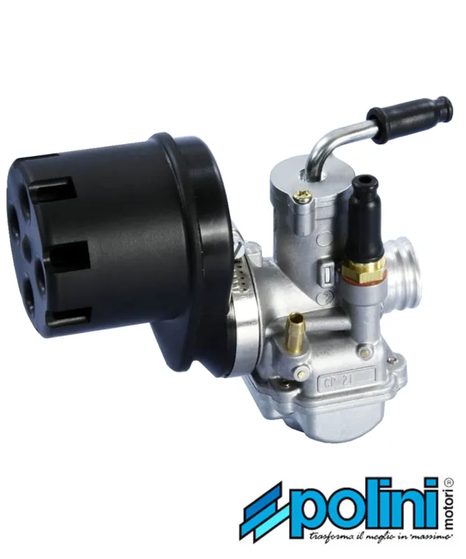 Vergaser Polini CP 21mm Handchoke und Luftfilter Ciao, Bravo, Si -Polini- Begrenztes Angebot