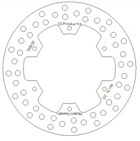 Sichere Zahlung Bremsscheibe hinten für Yamaha YZ 125/250 88-97 / TT 600 88-