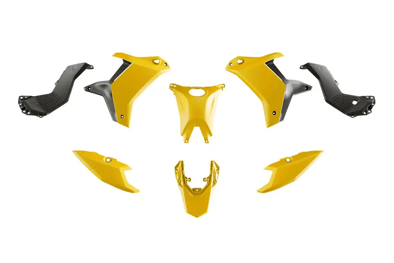 Preiswert Rtech T7 REVOLUTION Plastik kit für Yamaha Tenere 700 2025- Gelb/Schwarz