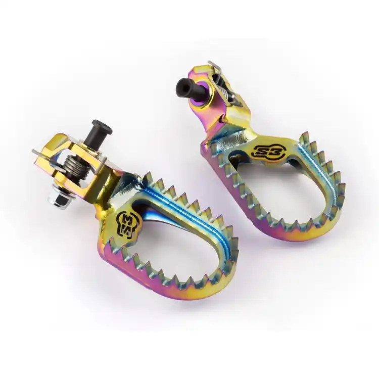 S3 Punk Titan Fußrasten 10mm Niedriger für KTM SX/F 23-, EXC 24- Husqvarna FC/TC 23-, TE/FE 24-, GasGas MC/EC 24-, Beta RR 20- R Neue Ware