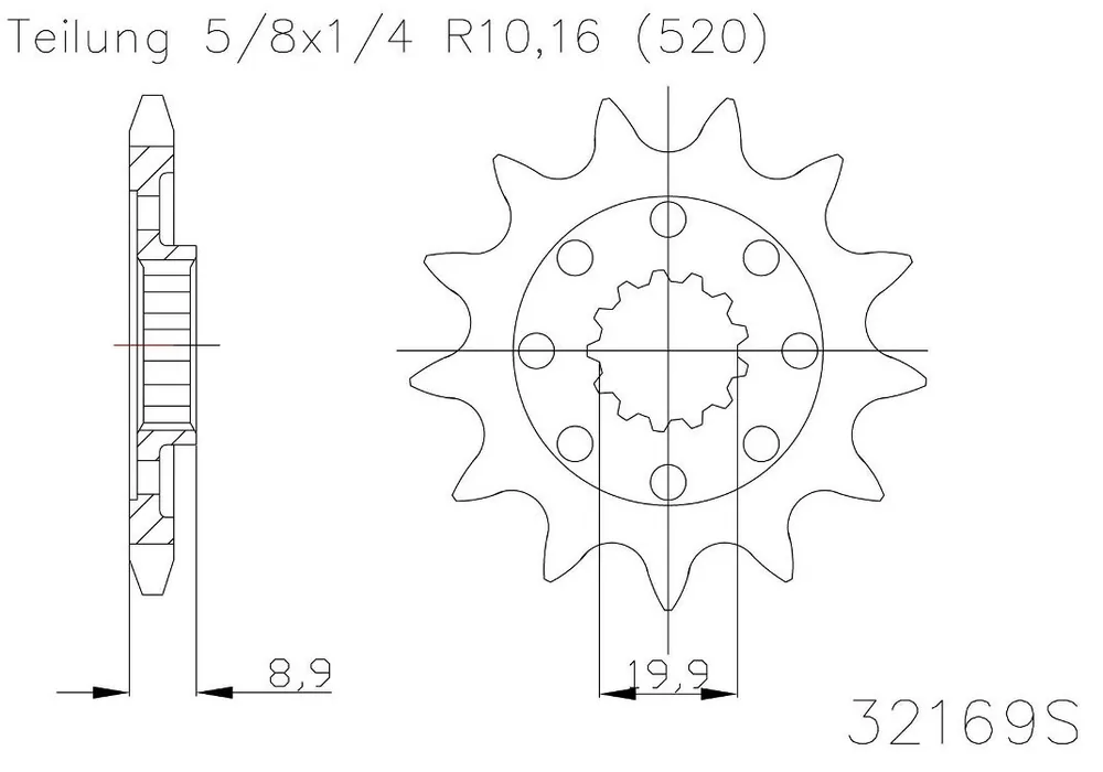 Beliebt Motorritzel ( D ) Suzuki RMZ 250 13-14 Zähne