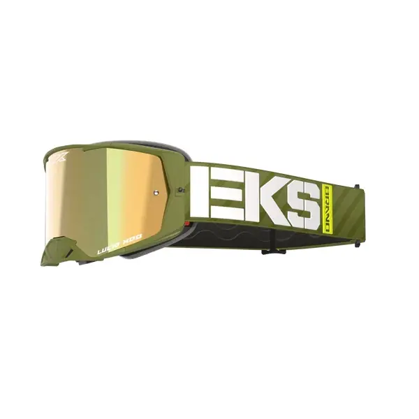 EKS Lucid Brille Flag Oliv-Grün-Gold -Gold Verspiegeltes Glas Beliebt
