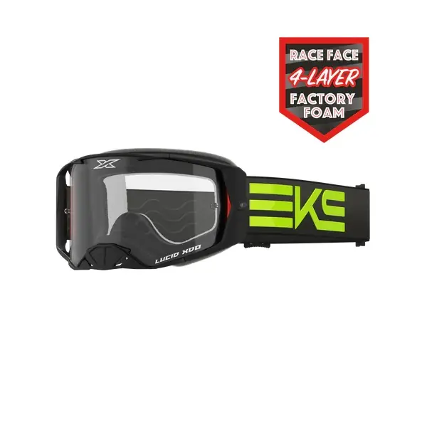 Garantierte Lieferung EKS Lucid Brille Race Schwarz-Neon-Gelb -Klar