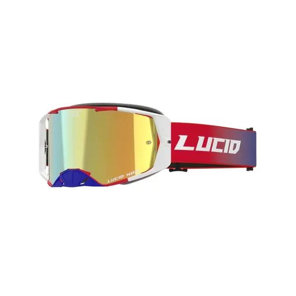 Sonderaktion EKS Lucid Brille TM Rot-Weiß-Blau – Gold Verspiegeltes Glas