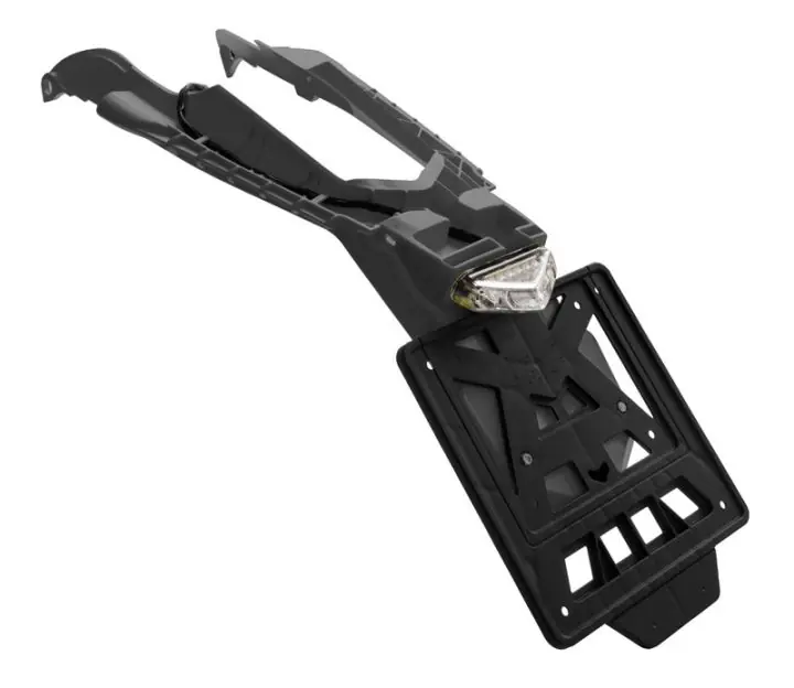 Zertifiziert Rtech Kennzeichenhalter / Rücklicht Husqvarna TE/FE 24- mit Integra system Schwarz