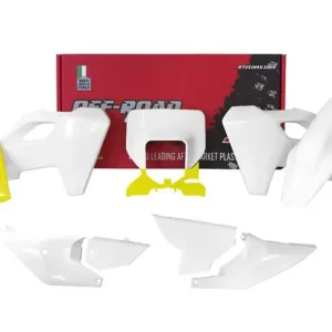 Begrenztes Angebot Rtech Plastikkit für Husqvarna TE/FE 24- OEM weiß/Gelb
