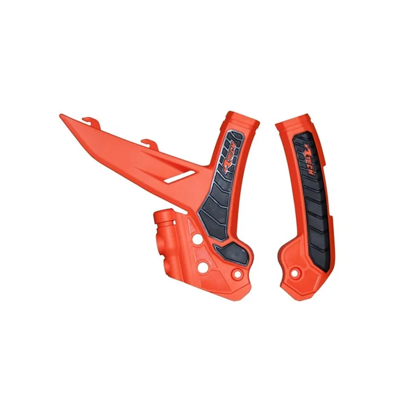 Rtech Grip Rahmenschützer für KTM SX/F 23-, EXC 24- Orange/Schwarz Zertifiziert