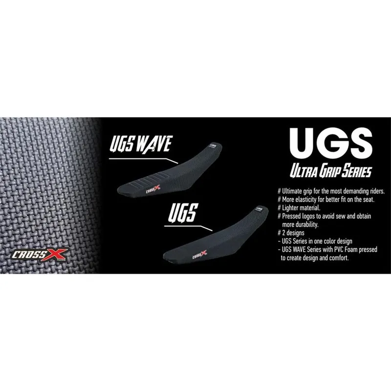 Beliebt CrossX Sitzbezug UGS-WAVE Yamaha YZ 125/250 2022- Grau Schwarz