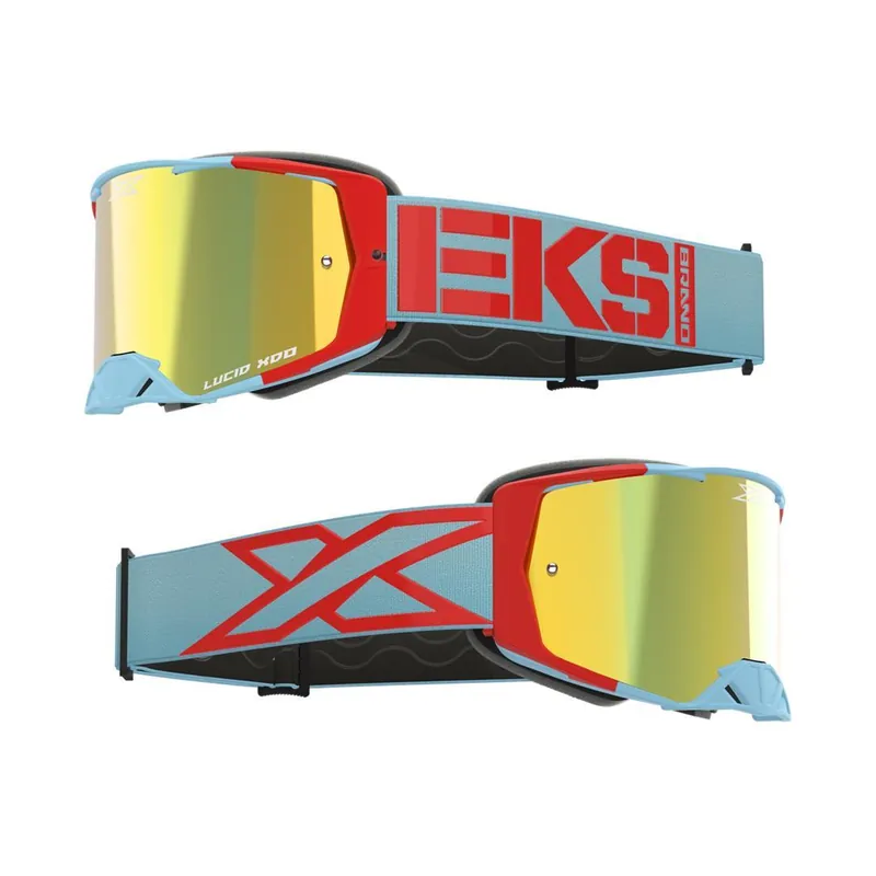 EKS Lucid Brille Caliber Blaugrau Glas gold verspiegelt Bestpreis