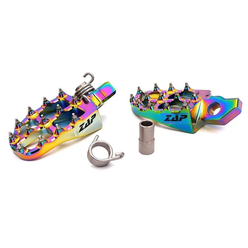Neuheit ZAP E-Peg Fußrasten für KTM SX/F 16-22, EXC 17-23, Husqvarna TC/FC 16-22, TE/FE 17-23, GasGas MC/EC 2021-Rainbow Limited Editi