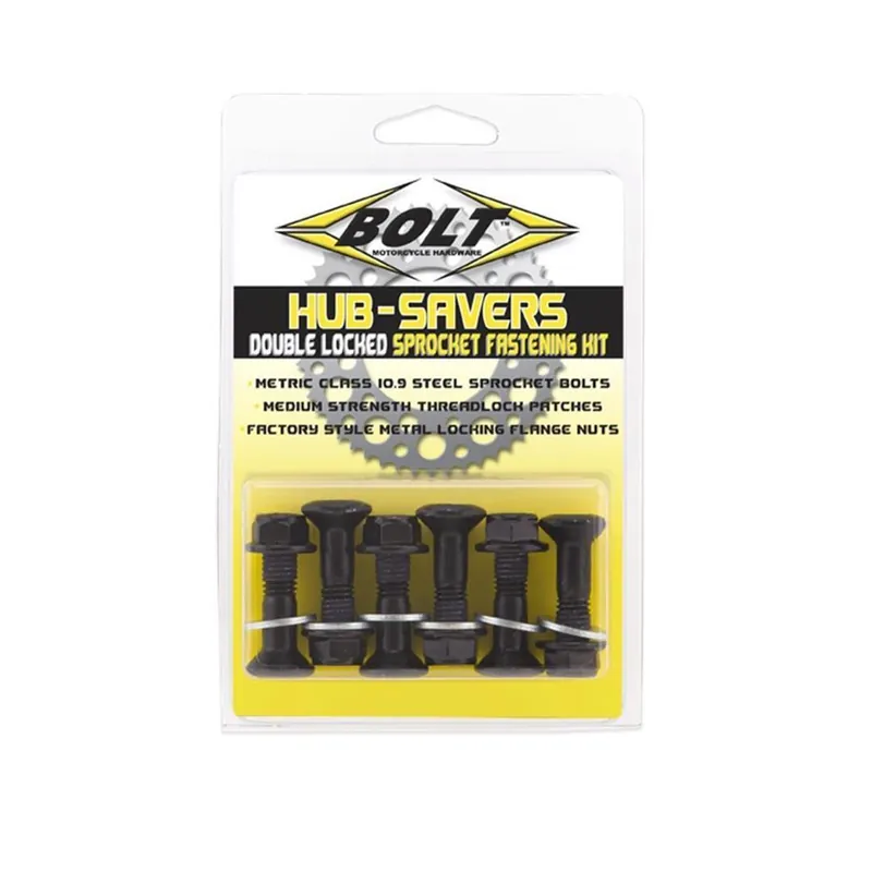 BOLT Kettenradschrauben kit doppelt gesichert Schwarz 6er Pack Top-Angebot