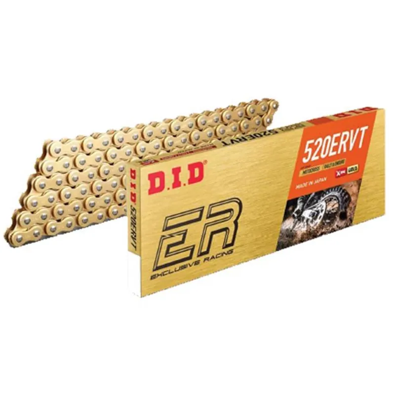 Begrenztes Angebot DID 520 ERVT Kette (118G) gold/black, Zugfestigkeit 3820kg