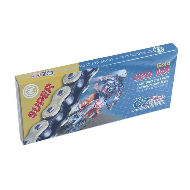 Abverkauf CZ 520 MX Kette 116Glieder, Gold, Zugfestigkeit 35800 N Gewicht 1,75 Kg