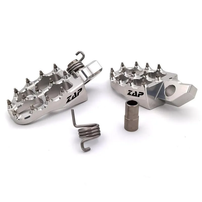 Billig ZAP E-Peg Fußraste für KTM SX/F 16-22, EXC 17-23, Husqvarna TC/FC 16-22, TE/FE 17-23, GasGas MC/EC 2021- Silber