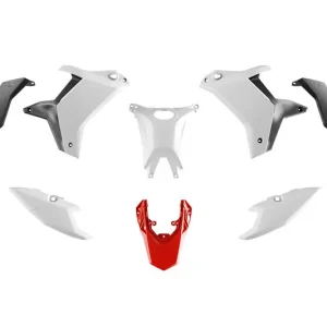 Solange Der Vorrat Reicht Rtech T7 REVOLUTION Plastik kit für Yamaha Tenere 700 2025- Weiß-Rot