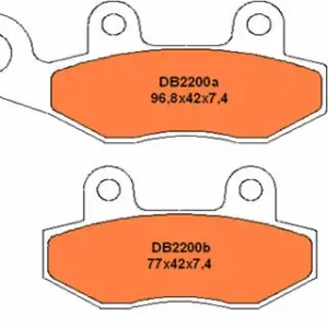 Top-Seller Bremsbeläge vorne Quad (ATV) Kawasaki 300KLF 89-06 Suzuki 500LT / Yamaha 450YFZ 04-05 links vorn / Carbon