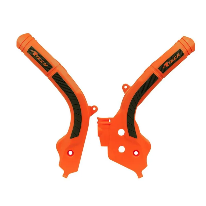 Rtech Grip Rahmenschützer für KTM SX/F 16-18, EXC 17-19 Orange Schwarz Neu Im Sortiment