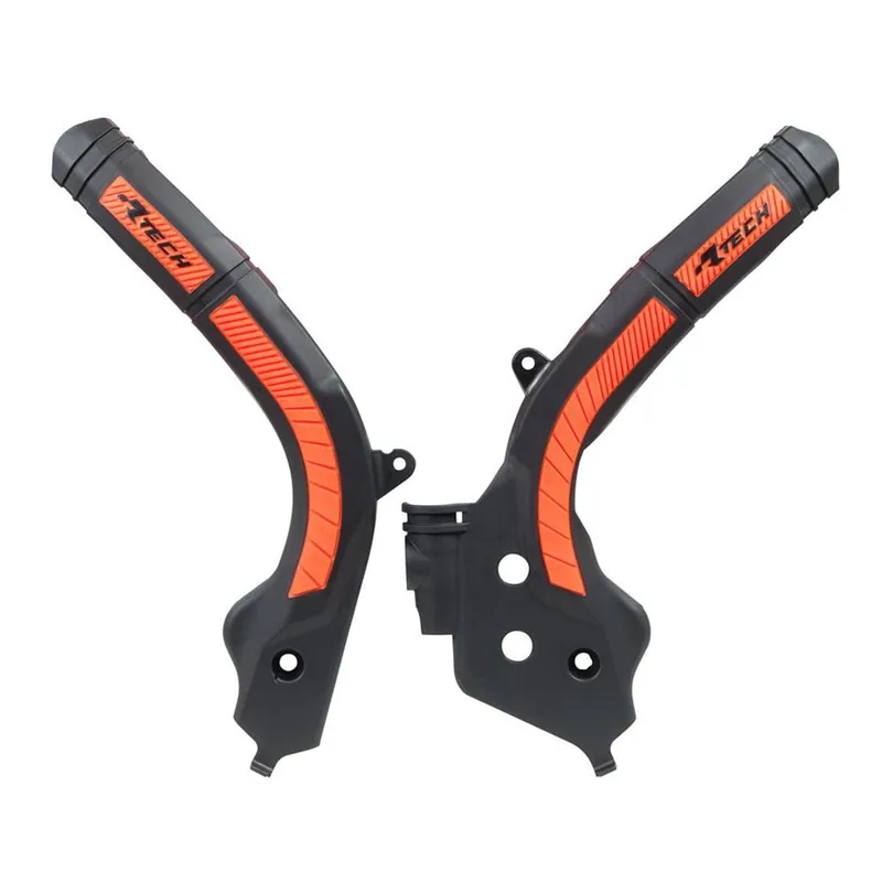 Rtech Grip Rahmenschützer für KTM SX/F 16-18, EXC 17-19 Schwarz Orange Neu