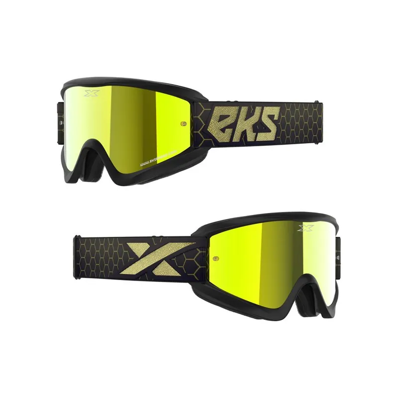 EKS GOX Brille verspiegelt BLACK, GOLD METALLIC Kostenloser Rückversand