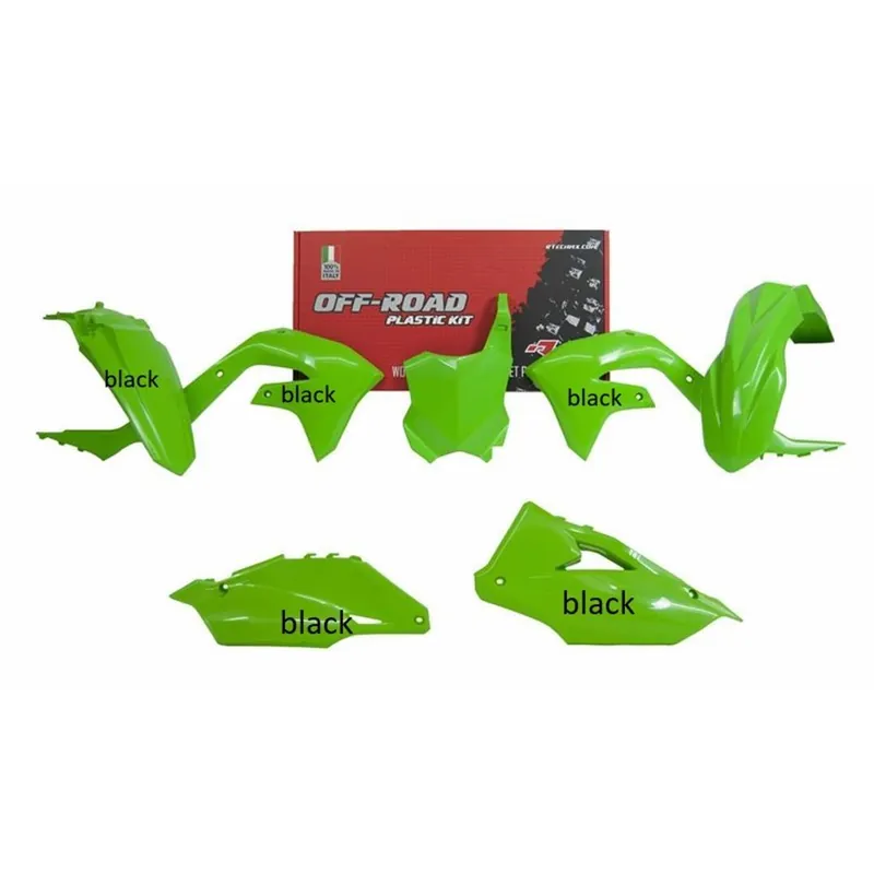 Rtech Plastikkit Kawasaki KX 450 19-23, 250 21-24 Grün/Schwarz 5 tlg. Echt
