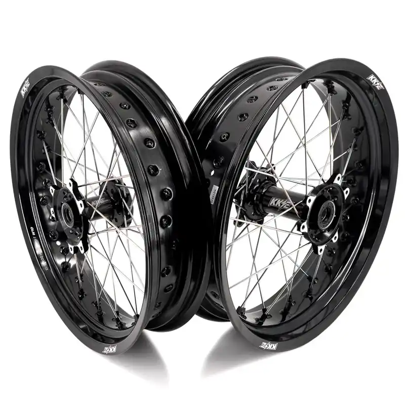 Zertifiziert KKE Supermoto Radsatz für SUR-RON Ultra Bee 17×3.5/17×4.25 Schwarz