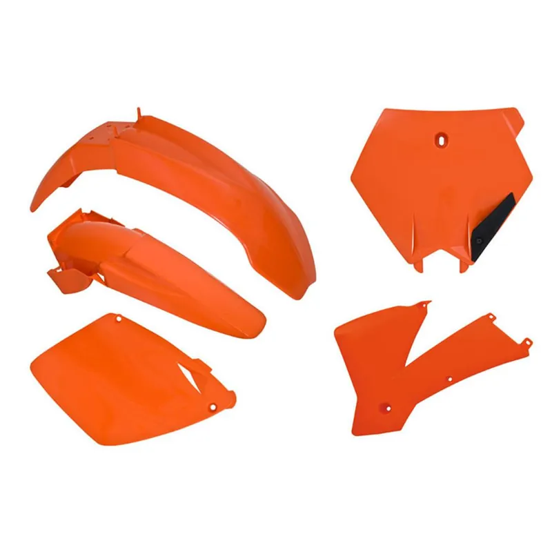 Heißes Angebot Rtech Plastikkit für KTM EXC 125-250 03, 450 02-04 Orange 5 tlg.